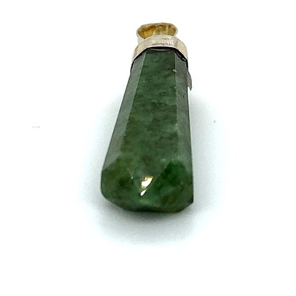 Nephrite Jade 22.10ct Solid 925 Silver Pendant - Picture 6 of 6